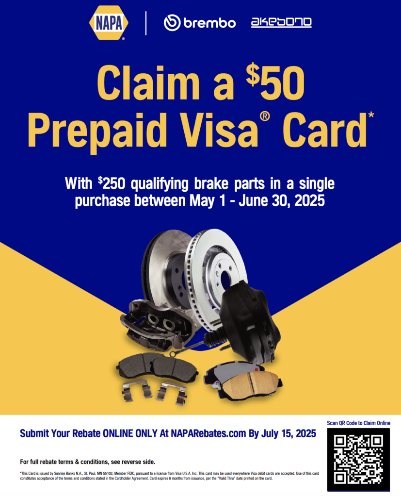 NAPA Brakes rebate